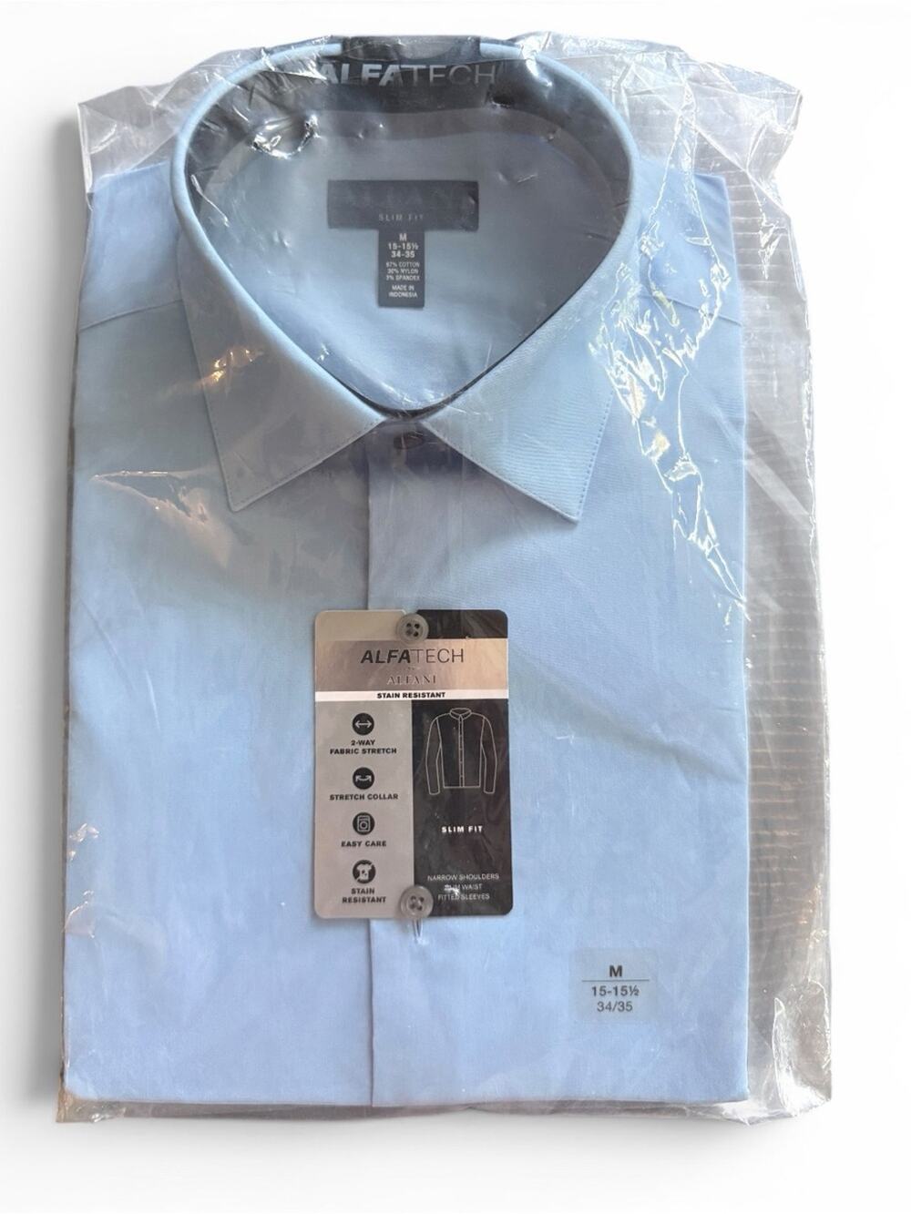 Alfani Alfatech Light Blue Men's Dress Shirt